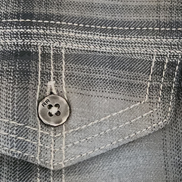 Royal Robbins Long Sleeve Stretch Plaid Shirt – Men's Size L – Gray – Excellent - Picture 8 of 14